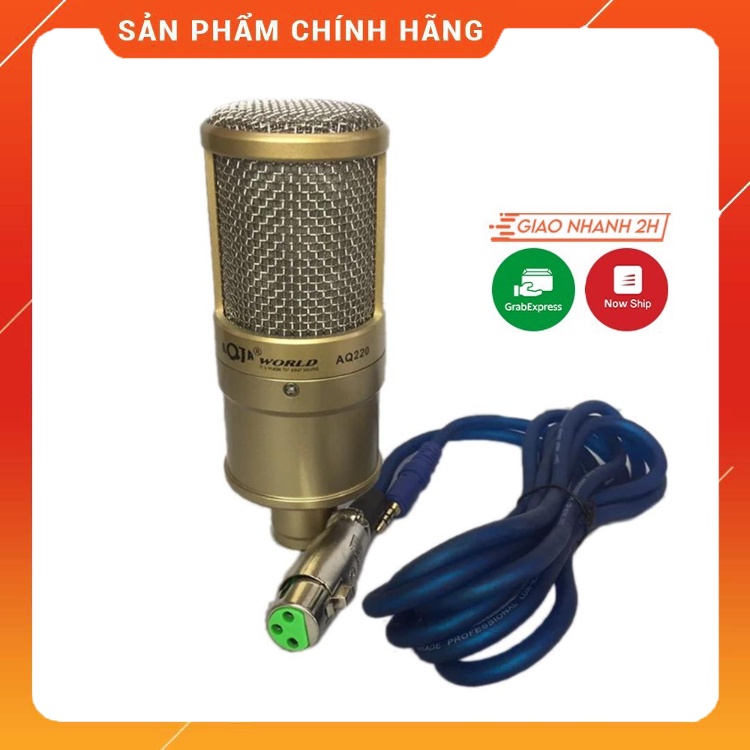 Mic Thu Âm AQTA AQ220 2022. Thiết Kế Trẻ Trung, Năng Động. Âm Thanh Sống Động, Lọc Âm Tốt, Dễ Sử Dụng. Bảo Hành 12 TH