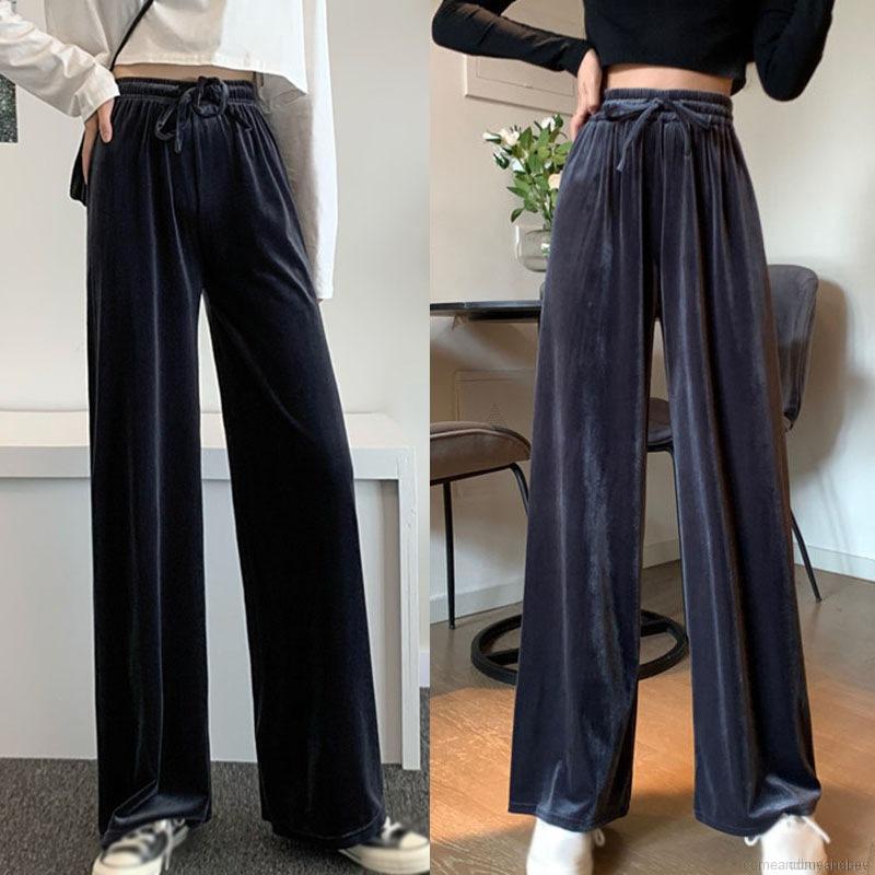 Quần Nhung Ống Rộng Phong Cách Hàn Quốc Trẻ Trung Dành Cho Nữ | BigBuy360 - bigbuy360.vn