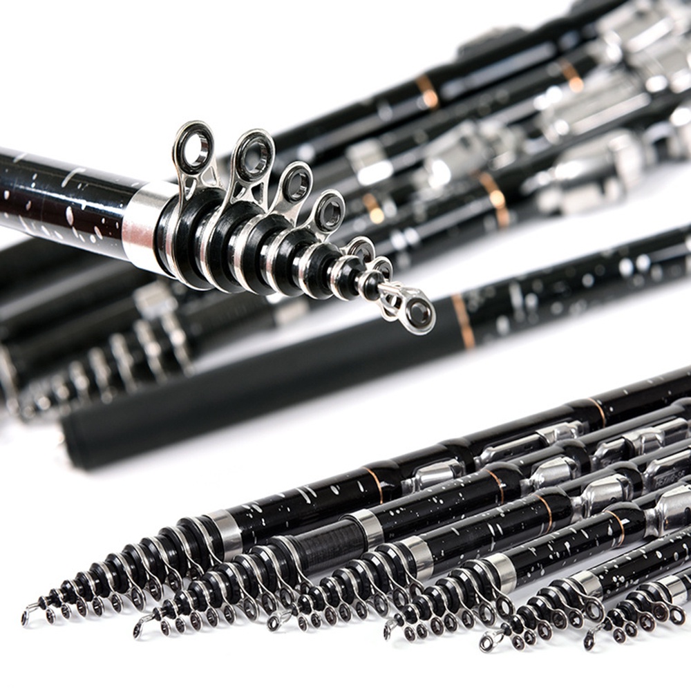 Cần Câu Cá Mini Bằng Sợi Carbon Màu Đen Kích Thước 1.8M-3.6M Chất Lượng Cao