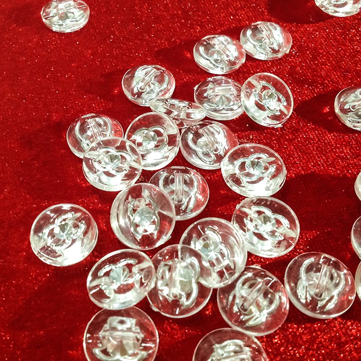 5 Cúc áo sơ mi nút khuy trắng tròn ánh xà cừ kim tuyến sáng bóng