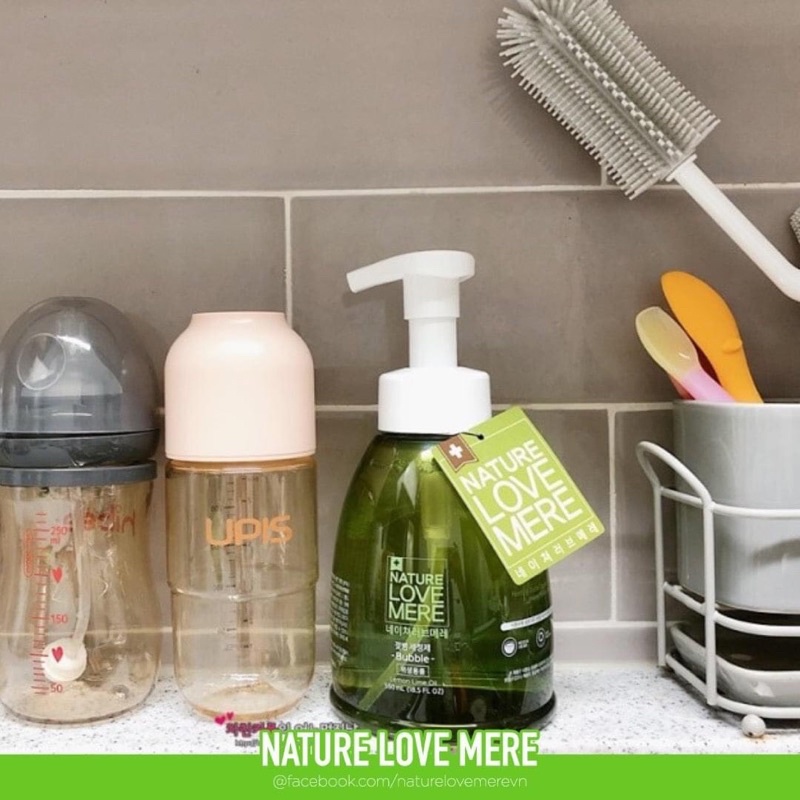 Nước rửa bình sữa Nature Love Mere Hàn Quốc cao cấp an toàn từ tự nhiên chai/ túi 550/500ml