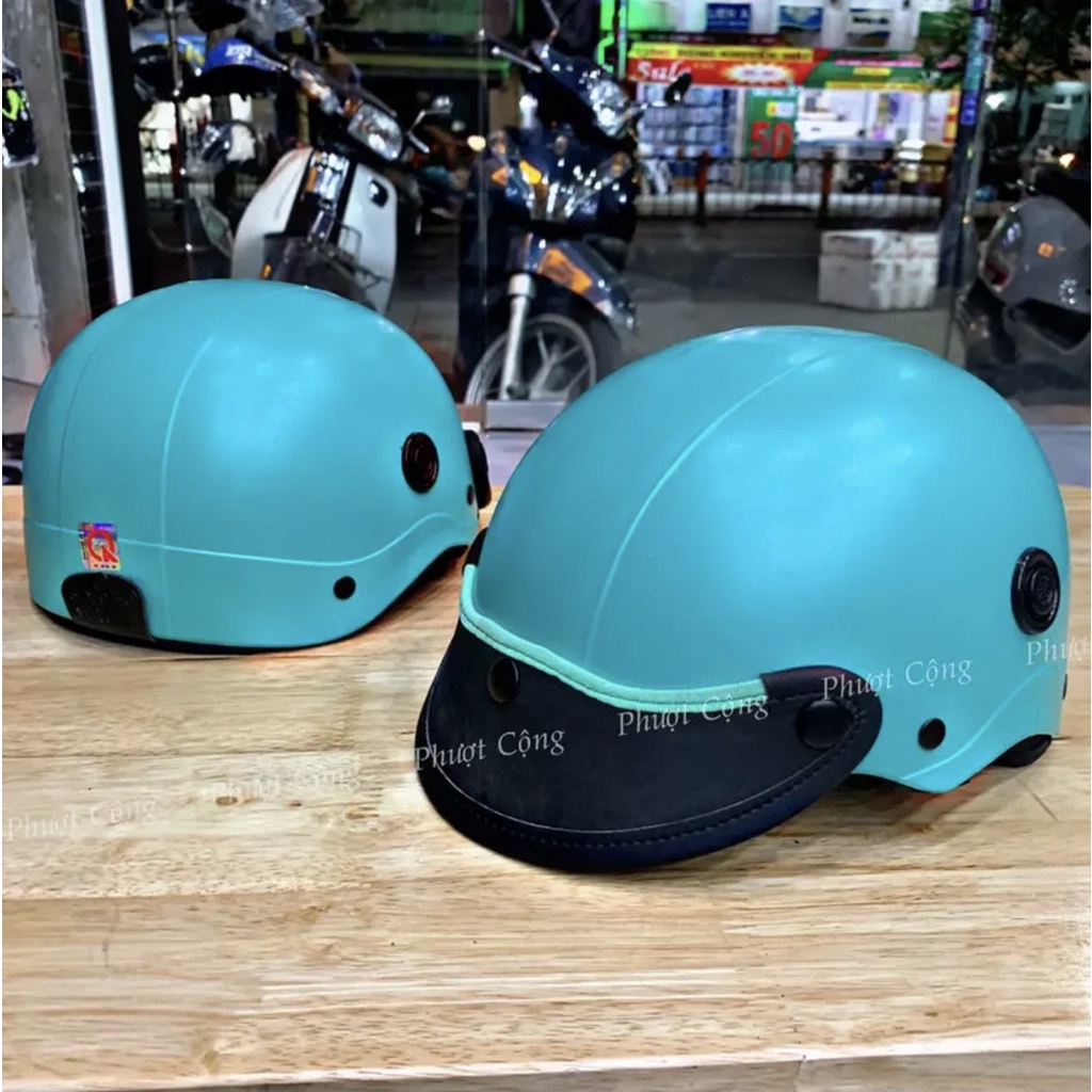 Mũ Bảo Hiểm 1/2 Nhiều Màu Trơn Siêu Hot