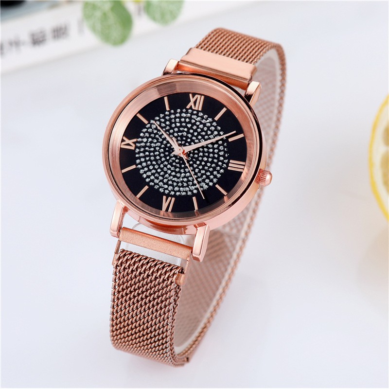 Đồng hồ nữ thời trang D-ZINER dây thép lưới chính hãng cao cấp giá rẻ đẹp NT20 - LINDO