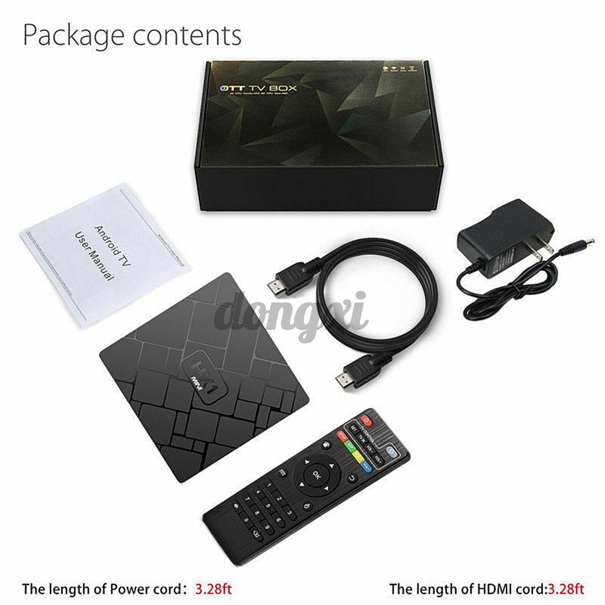 Smart TV Box Android 9.0 Quad Core WIFI 2+16G USB 3-0 Media Player 4K Streamer