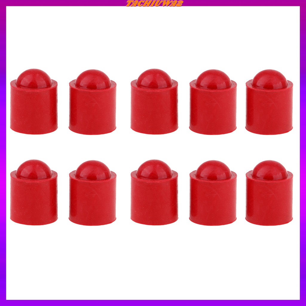 Set 10 Vỏ Bọc Đầu Cơ Bida Bằng Cao Su Màu Đỏ Tachiuwa2