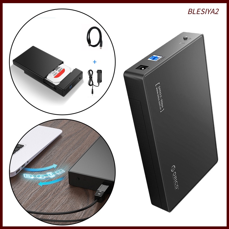 [BLESIYA2] ABS External Hard Drive Enclosure 12V Adapter Support UASP for SATA III SSD