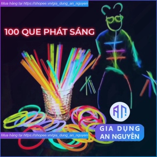 Hộp 50 que phát sáng dạ quang, vòng tay dạ quang phát sáng neon nhiều màu -GDAN