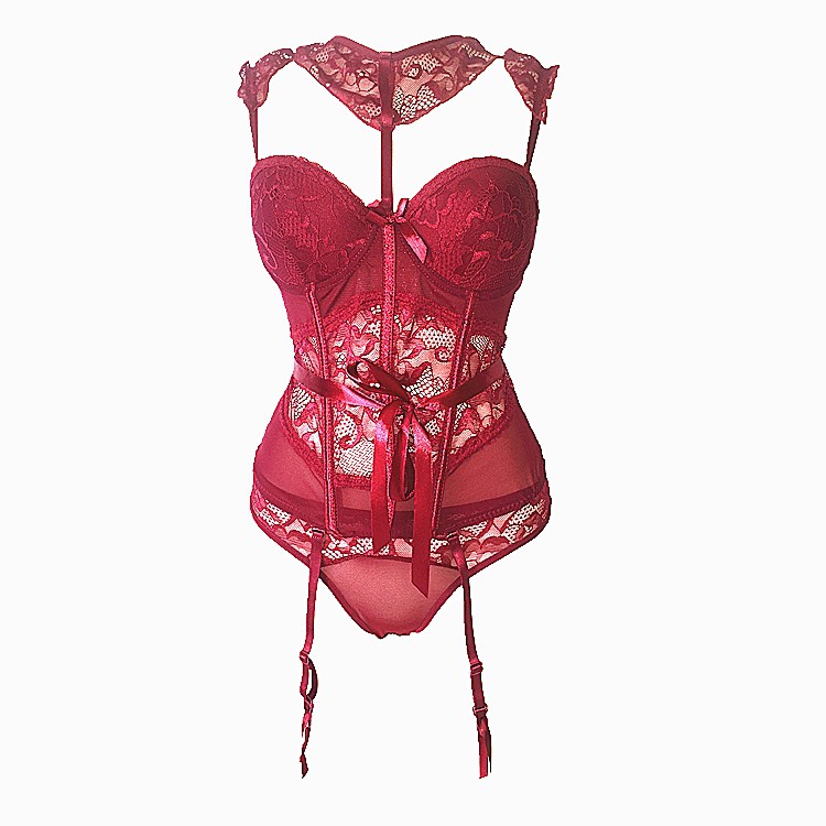 đồ ngủ sexy Bộ đồ lót ren phối dây gợi cảm 8453