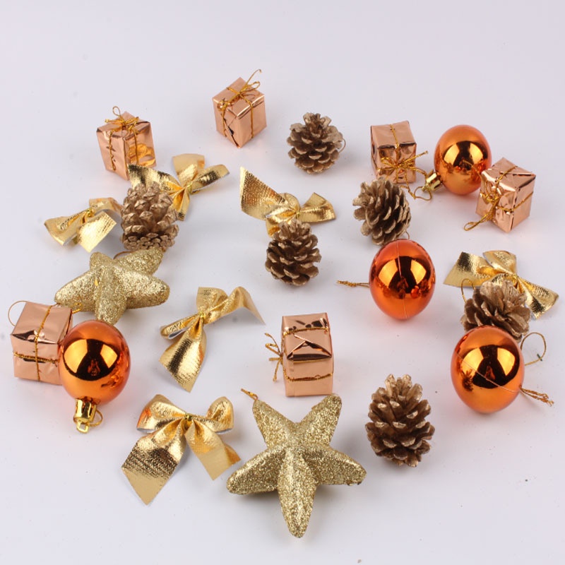 Bộ 24 dụng cụ giáng sinh hình cây thông treo trang trí nhà tiệc giáng sinh