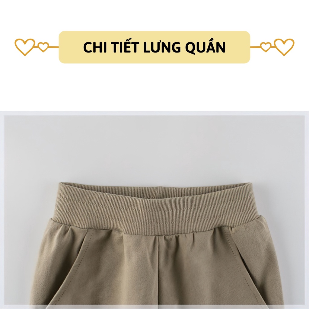 Quần thun dài bé trai 27Kids Quần thu đông nam 100% Cotton cho trẻ từ 2-10 tuổi BLPE3