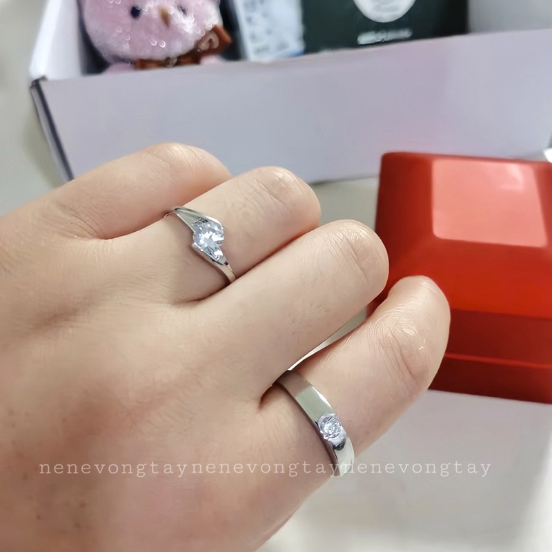 Nhẫn đôi AE freesize dành cho nam nữ