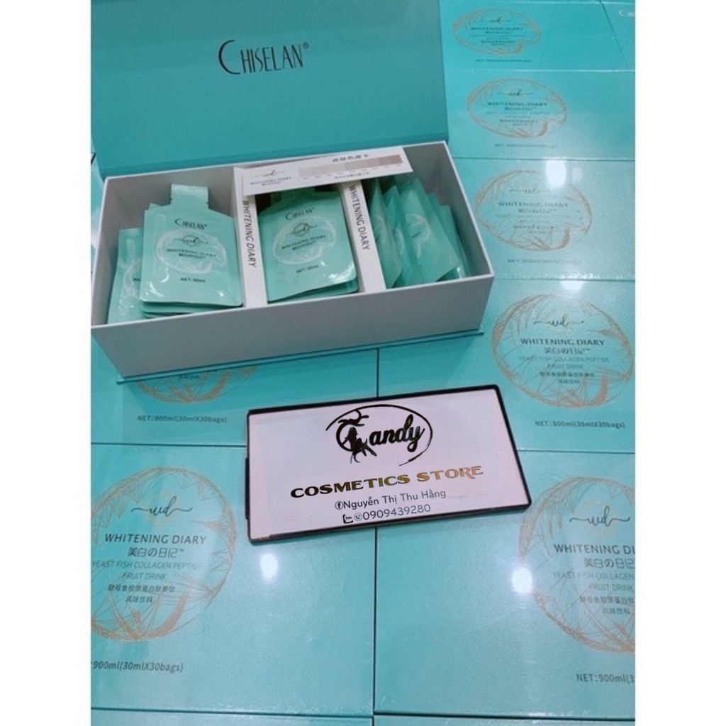 Nước Uống Collagen Chiselan Whitening Diary Mit Beauty Hộp 10 gói