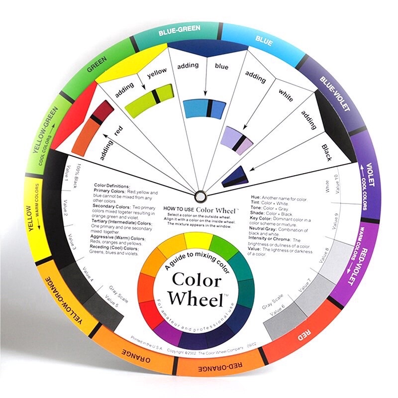 \u003cGrab Ship> Bánh xe màu sắc/color wheel ứng dụng phun xăm, hội hoạ, thiết kế