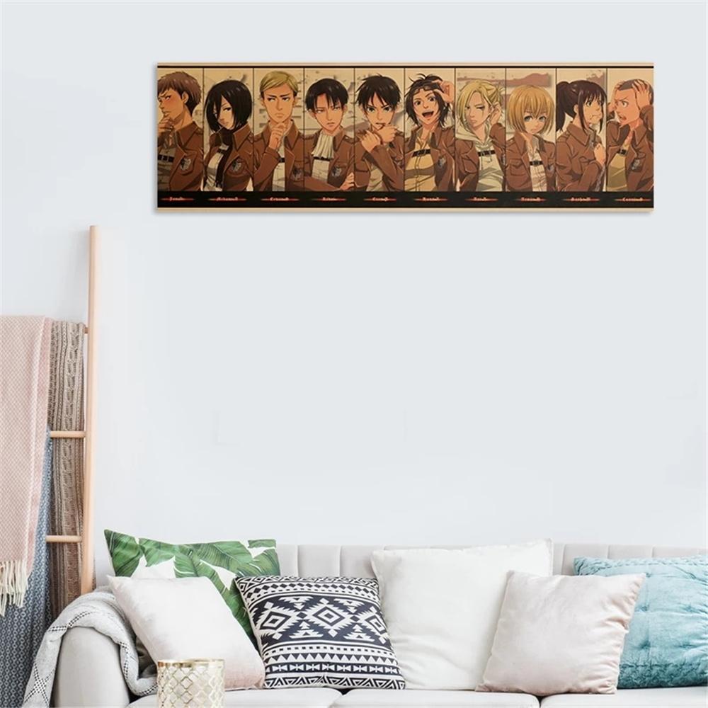 Poster Phim Attack on Titan Treo Tường Trang Trí