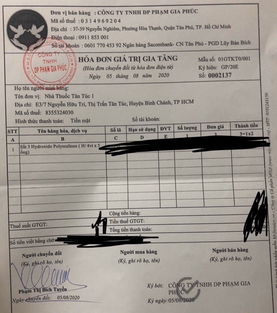 Sắt 3 Hydroxide Polymaltos - ống uống bổ sung sắt nguyên tố - 20 ống x 10ml | BigBuy360 - bigbuy360.vn