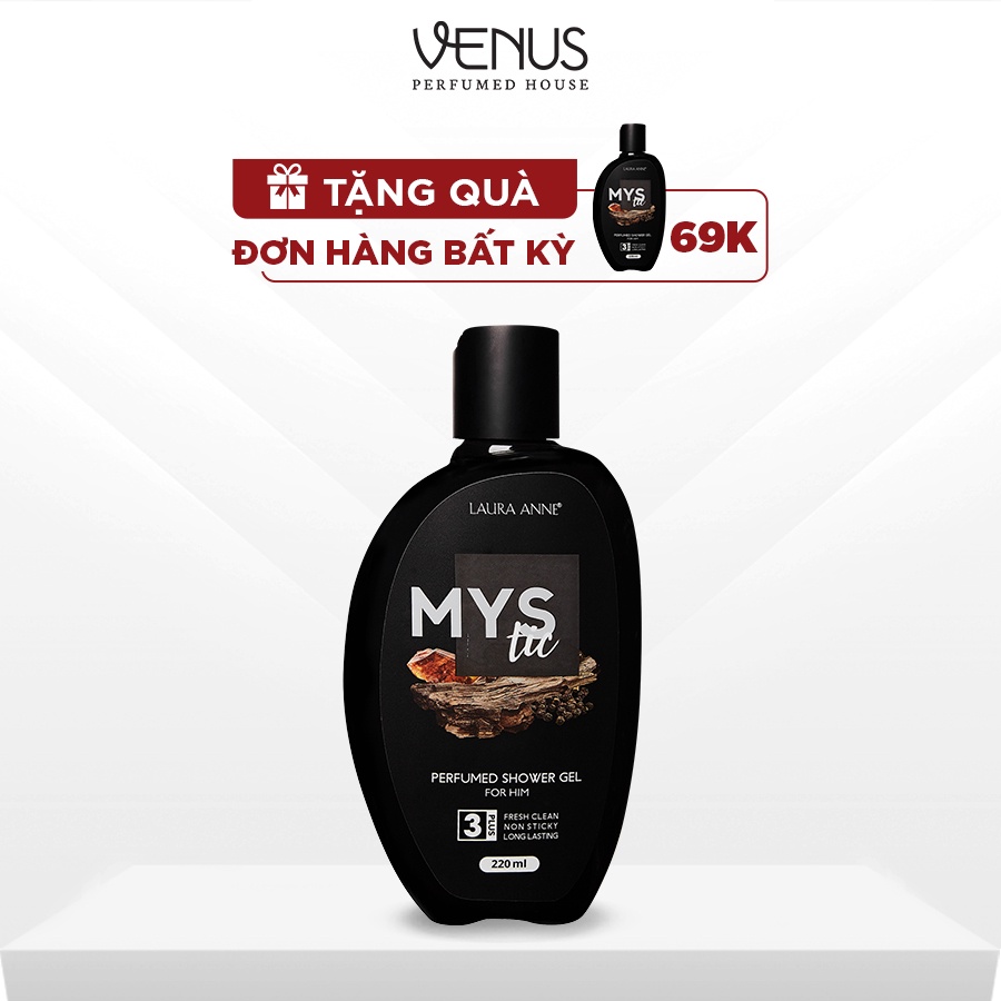 Sữa tắm nước hoa nam Laura Anne Mystic 220ml chính hãng