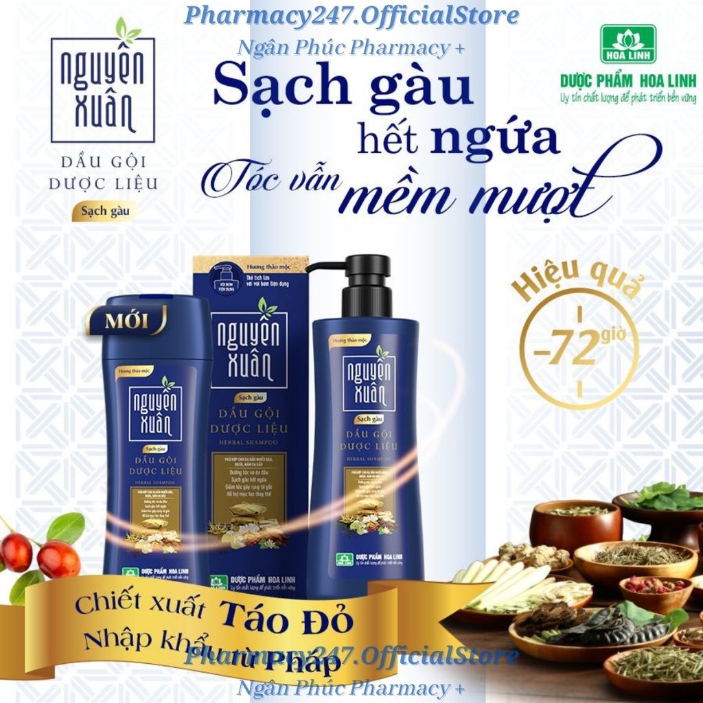 Dầu Gội Dược Liệu Nguyên Xuân Sạch Gàu Tóc Vẫn Mềm Mượt , Sản Phẩm Mới Từ Hoa Linh