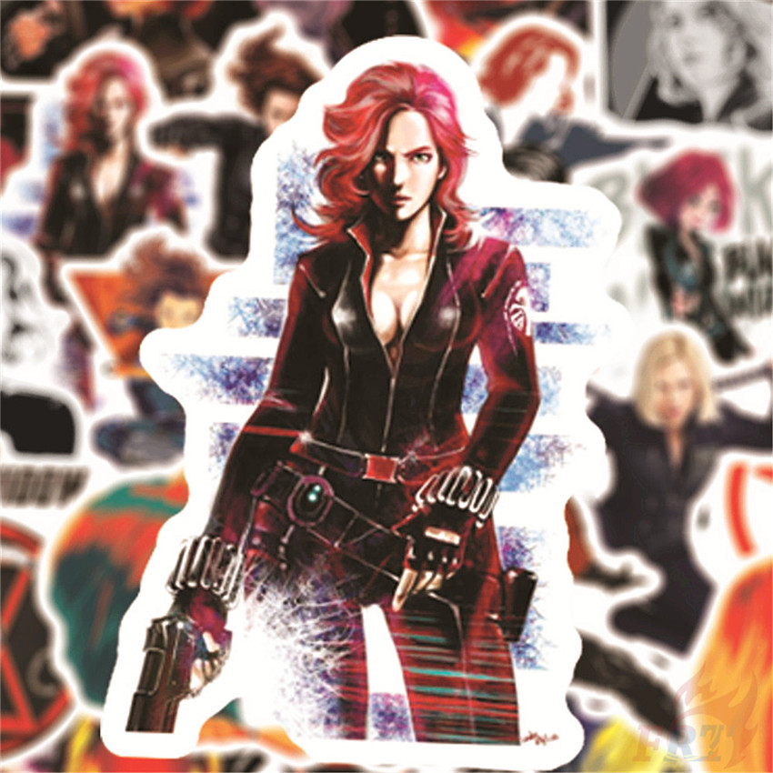 ❉ Black Widow Series 02 - Marvel Superhero Stickers ❉ 50Pcs/Set Scarlett Johansson DIY Fashion Luggage Laptop Skateboard Decals Doodle Stickers