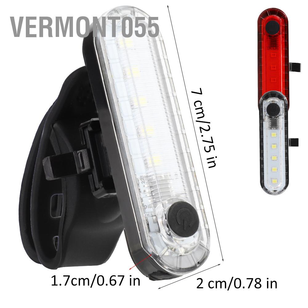 Vermont055 Outdoor COB Bike Rear Saddle Lamp Tail Safety Warning Red Light Night Riding Accessory