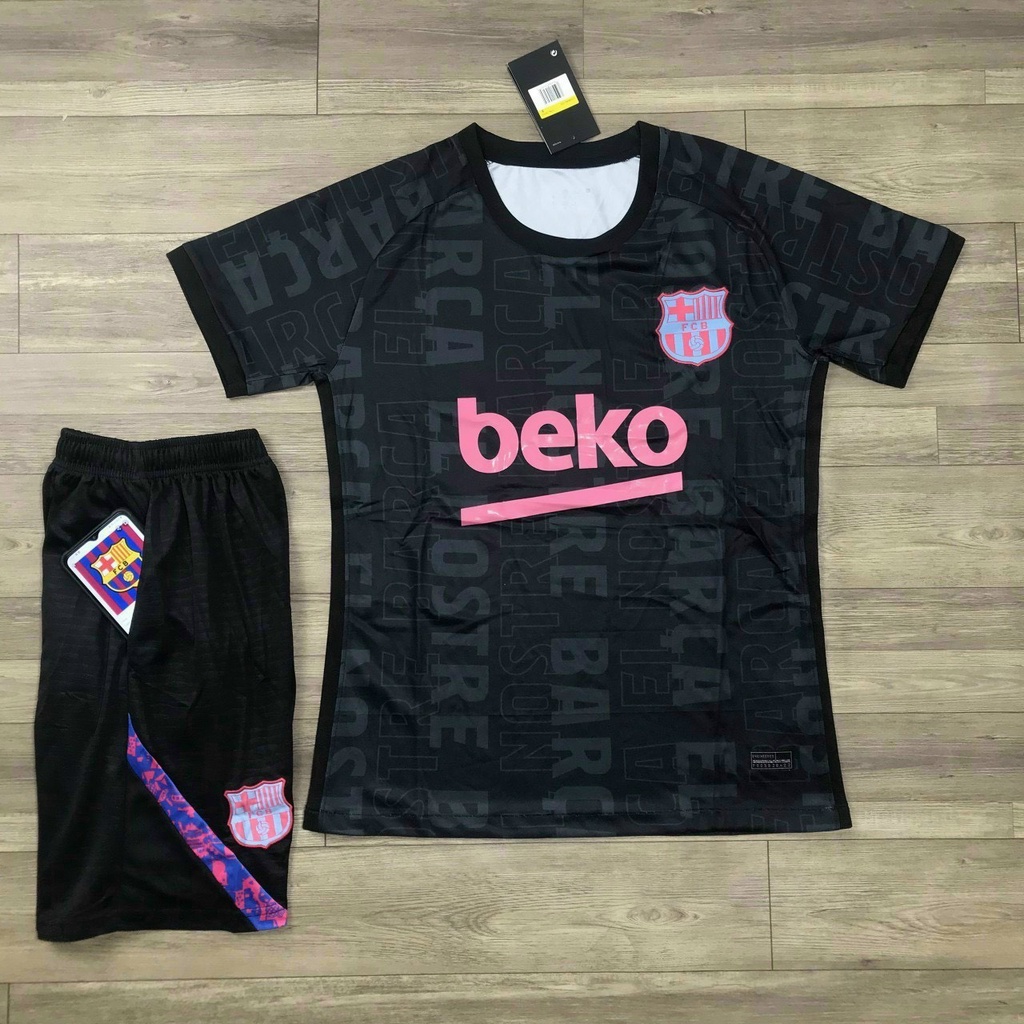 Áo CLB Barcelona Training Màu Đen Quần Có Túi 2022/23⚡Freeship⚡Bộ Quần Áo Đá Banh Barca Vải Thái Cao Cấp