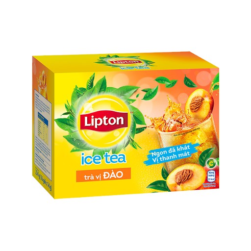 [HCM] Trà Lipton Ice Tea vị Chanh Mật Ong/vị đào - 224g (16 gói x 14g)