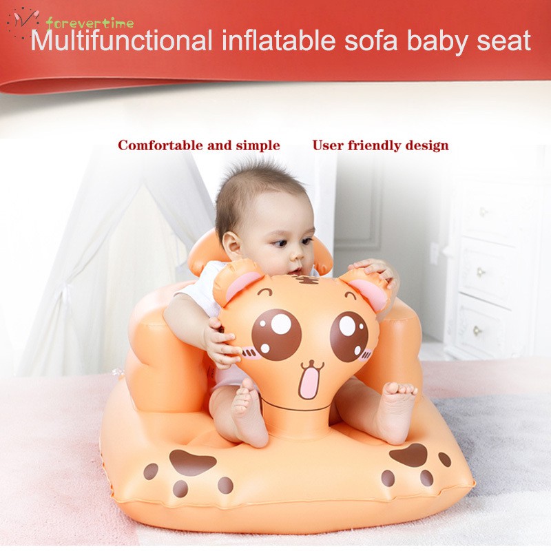 #Mẹ và con# Children Baby Inflatable Sofa Chair Seat Dining Bathroom Learn Sitting Portable Seat