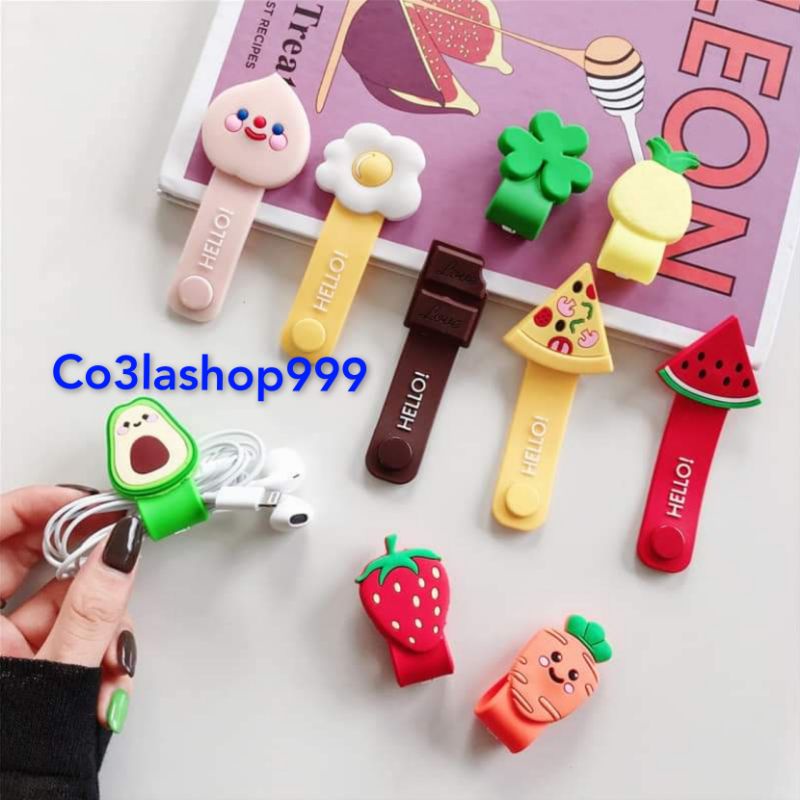 Dây thu gọn tai nghe,cáp sạc, Silicone nút bóp chống rối dây (1 CÁI)