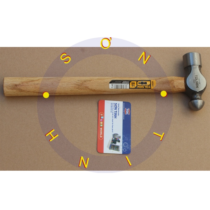 Búa đầu bi cán gỗ Tolsen 25142 (đầu búa 16oz nặng 448gram)