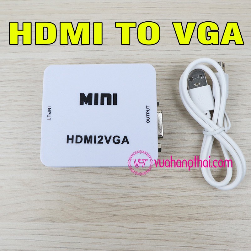 Bộ Chuyển Đổi HDMI Sang VGA - HDMI to VGA, Chip HW2019 - FullHD 1080P