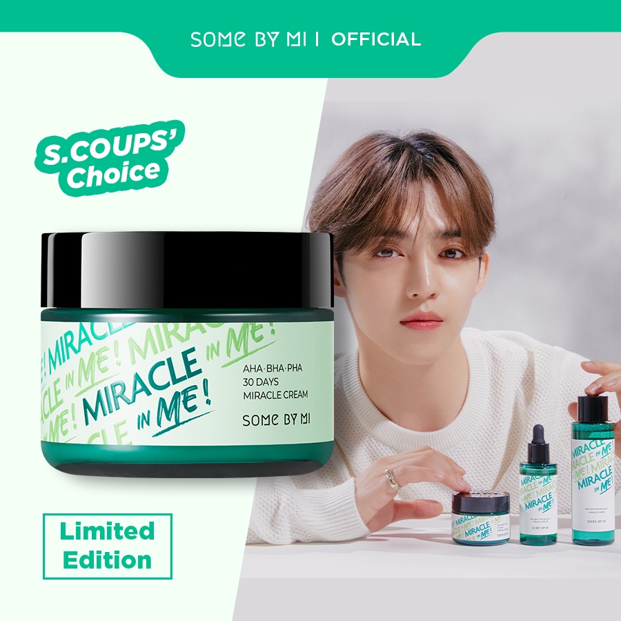 Kem Dưỡng Ẩm, Phục Hồi, Giảm Mụn Chiết Xuất Ốc Sên, Tràm Trà, AHA-BHA-PHA 30 Days Some By Mi Cream 60g