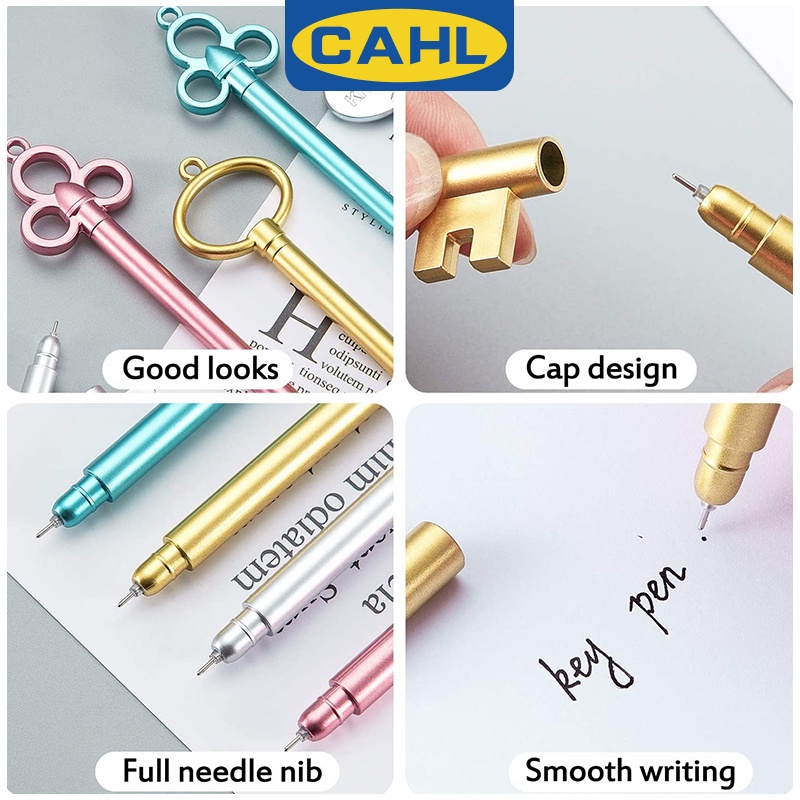 Bút Mực Gel Mực Đen Ngòi 0.5mm Hình Chìa Khóa Vintage