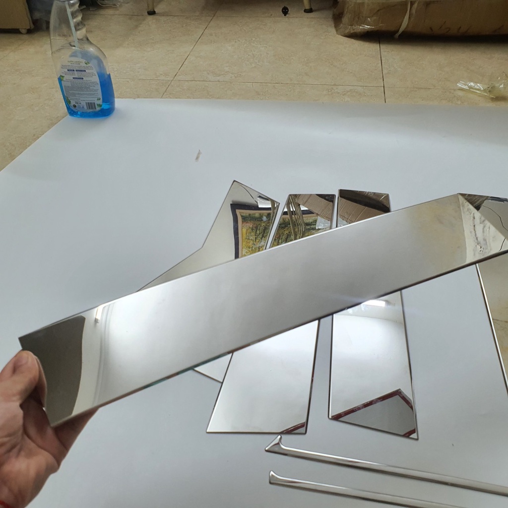 Ốp trụ cửa xe MAZDA CX5 2023 - 2018 HÀNG INNOX SÁNG BÓNG