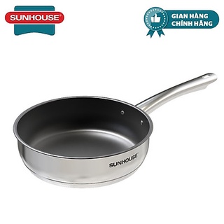 Chảo inox 5 đáy chống dính sunhouse 20cm/ 24cm/ 26cm in20m2 - in24m2- in26m2-