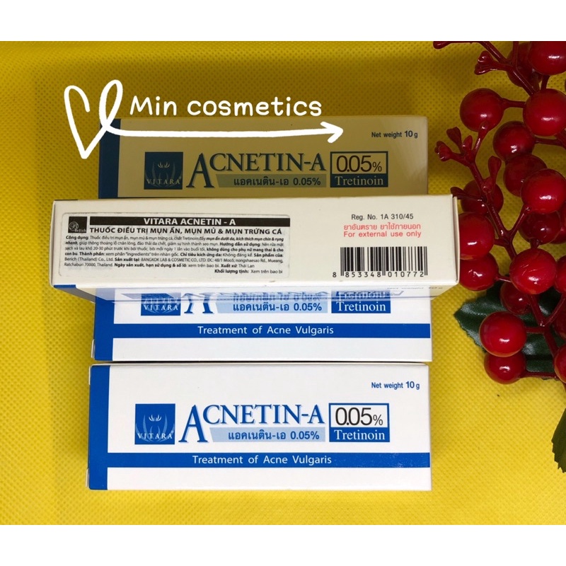 Tretinoin kem giảm mụn Acnetin