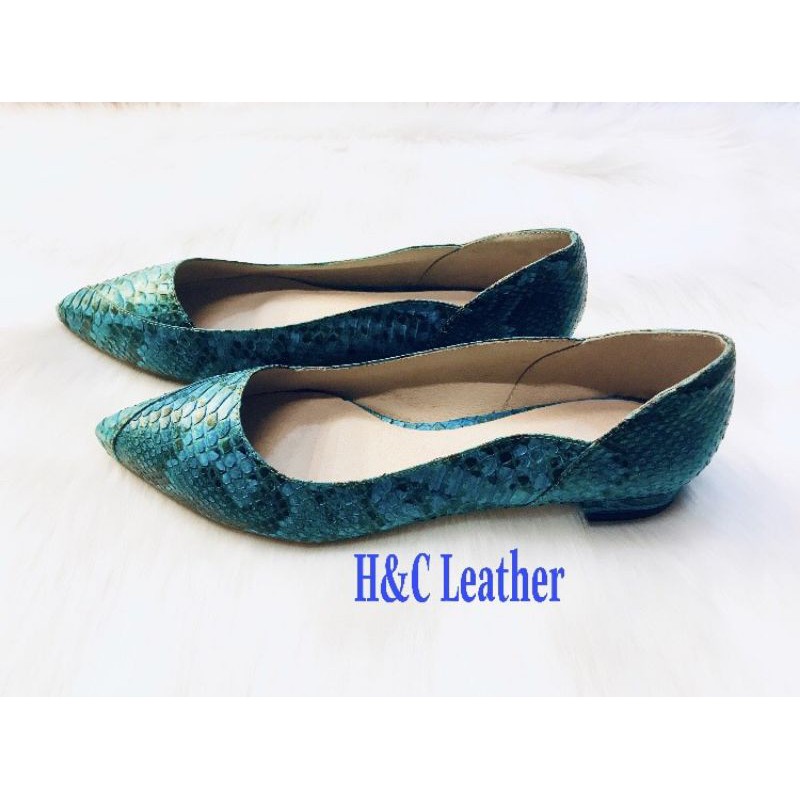 Giày nữ búp bê da trăn thật 100%