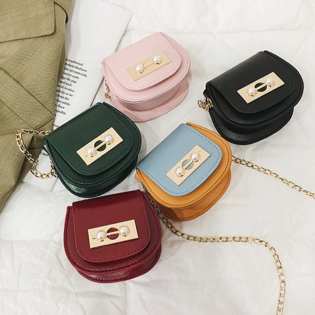 [Mã FASHIONT4WA2 giảm 10K đơn từ 50K] Túi đeo chéo mini nữ thời trang dễ thương, dây xích da mềm giá rẻ GL26