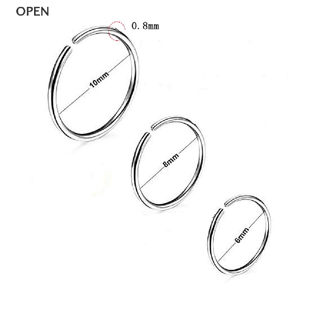 9 Cái Nhẫn Mũi Hở Trang Sức Bằng Thép Không Gỉ my