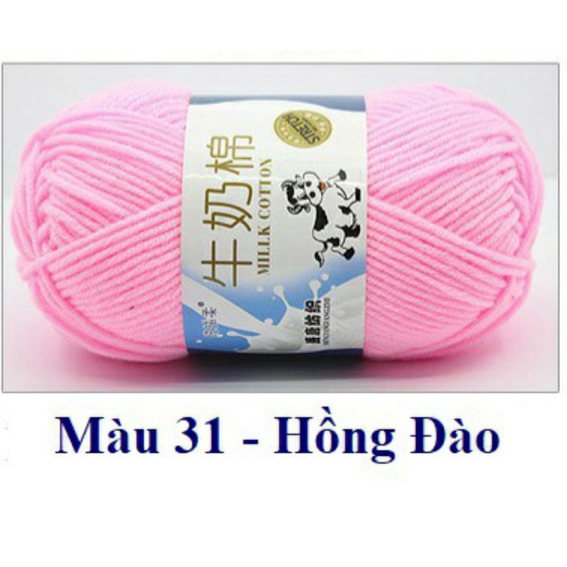 Cuộn len sữa tiện dụng đan móc len 50g