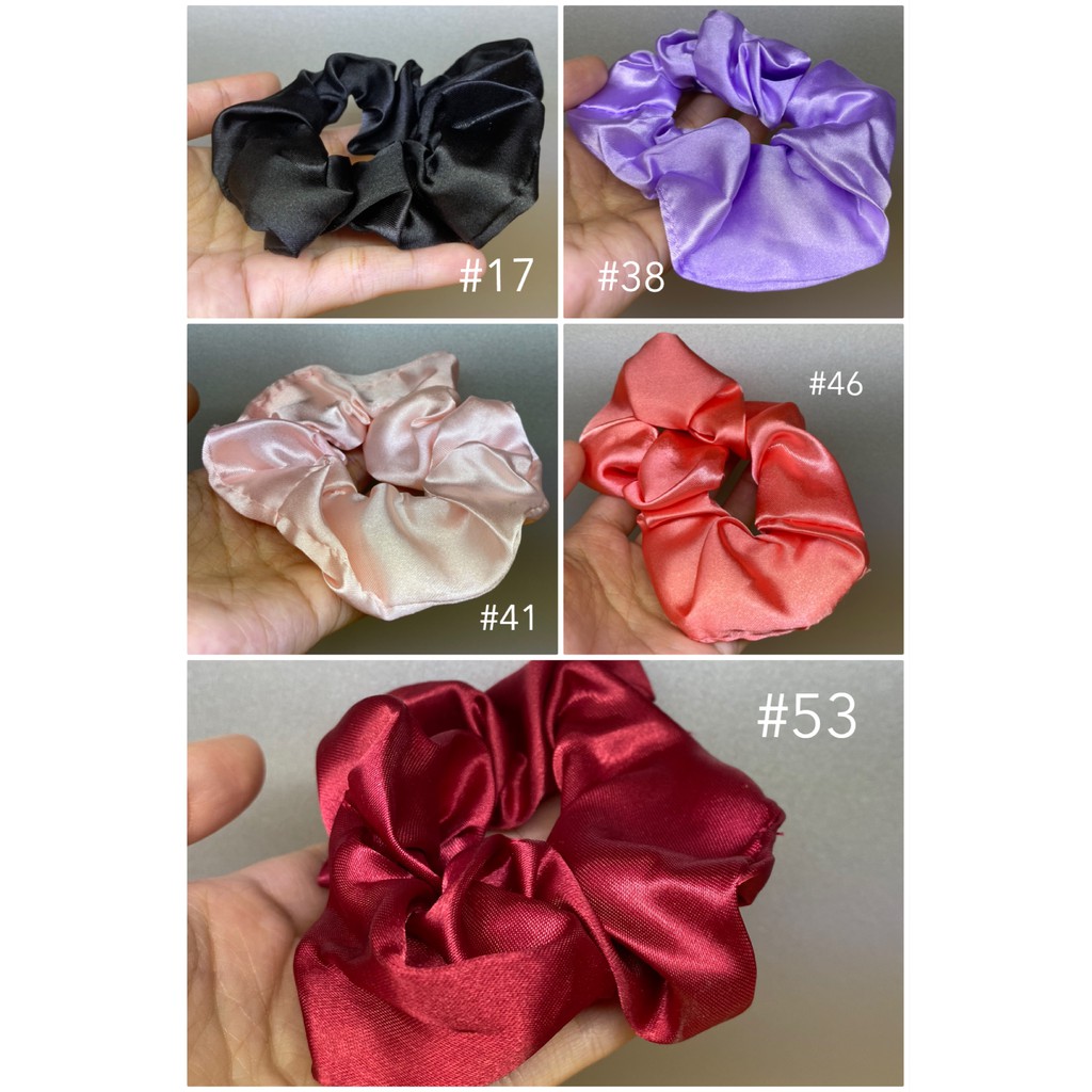 [11 màu] Dây buộc tóc vải phi bóng Scrunchies - phụ kiện thời trang.