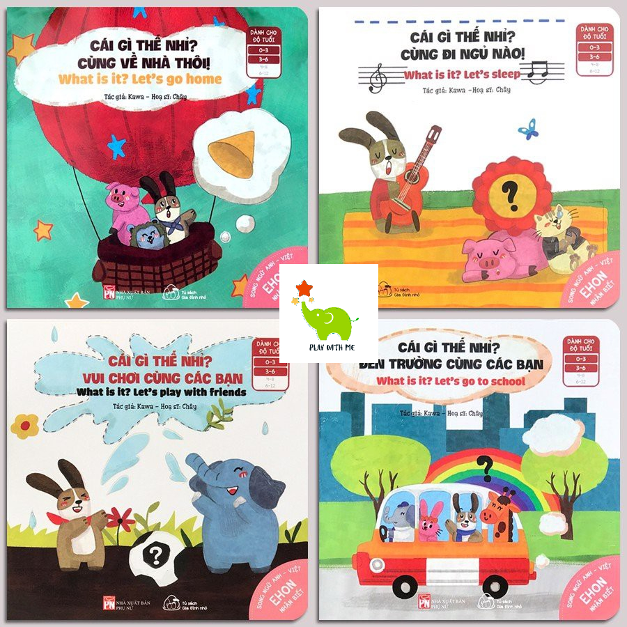 Sách Ehon Song ngữ Anh - Việt - Nhận Biết - Cái Gì Thế Nhỉ?  cho bé 0-6 tuổi