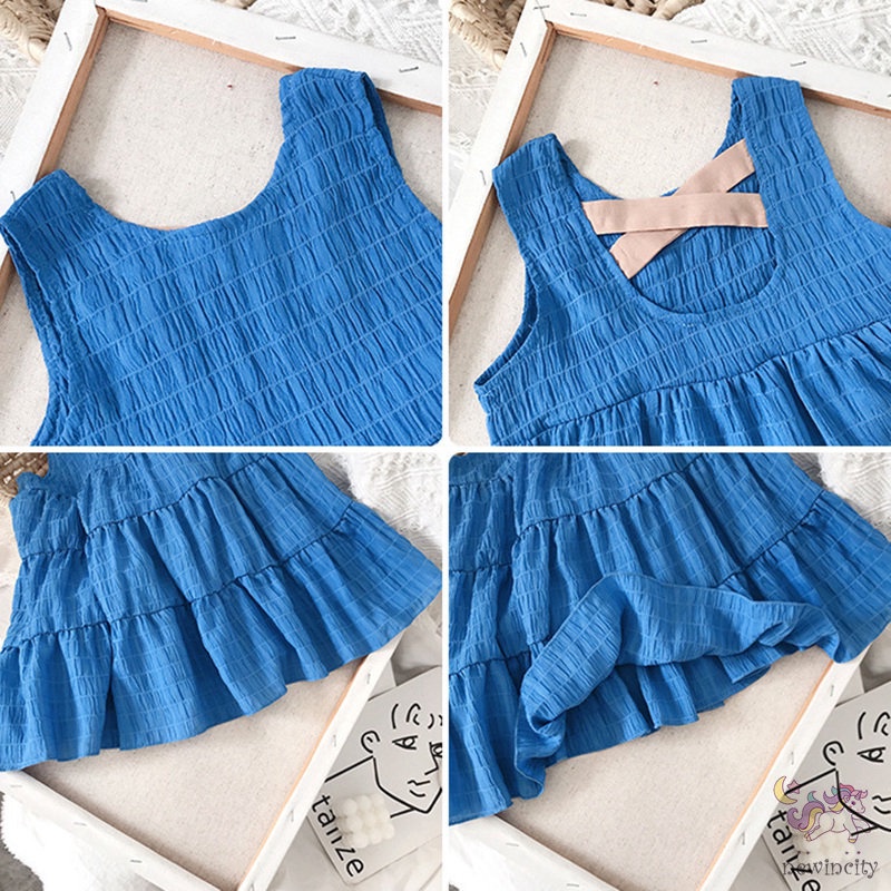 Đầm Sát Nách Thời Trang Hàn Quốc Đáng Yêu Cho Bé Gái