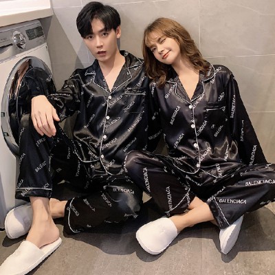 Pyjama lụa phi bóng cao cấp nam nữ nhiều mẫu đồ mặc nhà đồ ngủ đôi