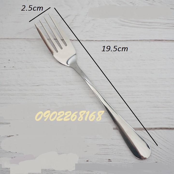 Dao dĩa ăn bít tết inox cao cấp bộ 2 món cán trơn dày sáng bóng