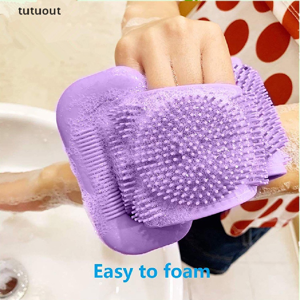 Bàn Chải Silicone Chà Lưng Massage Cơ Thể Khi Tắm