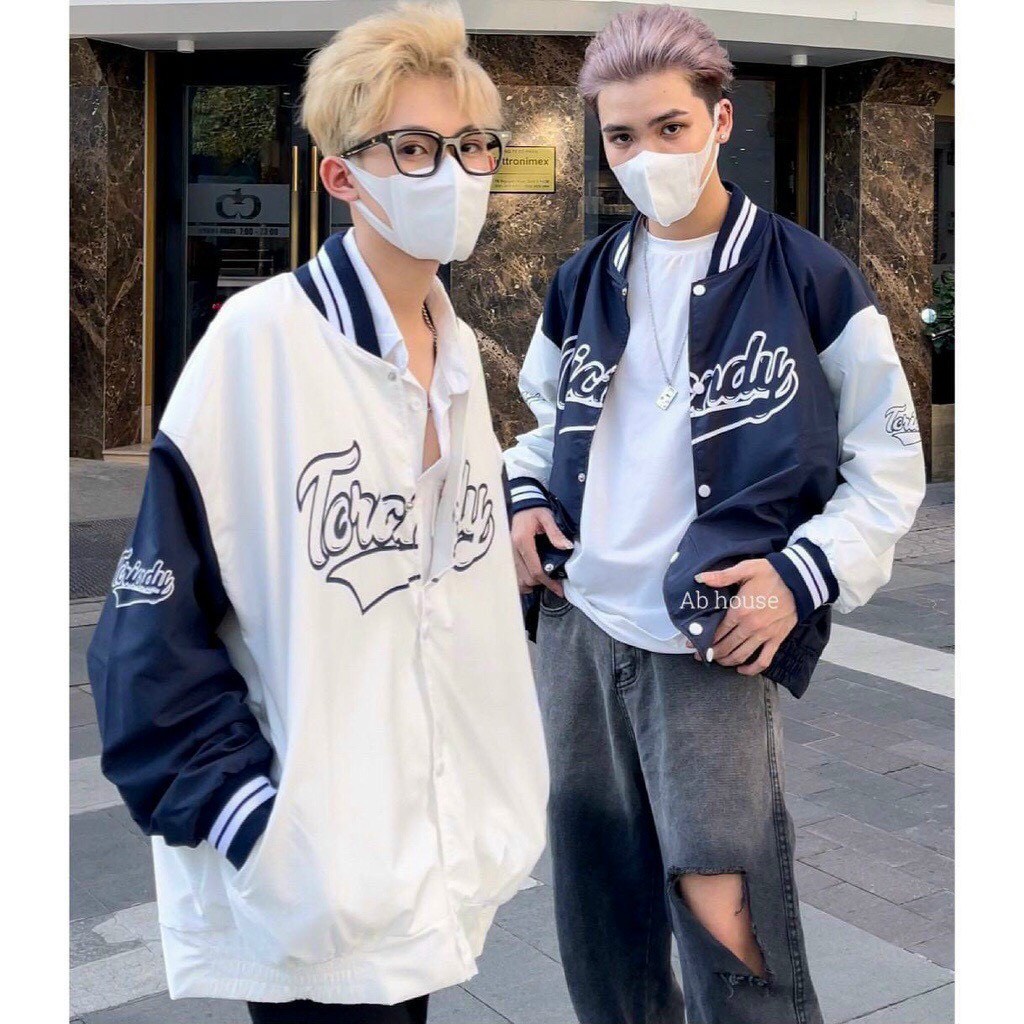 Áo khoác dù BOMBER TORICDY  nam nữ form rộng unisex 2 màu có size 65kg