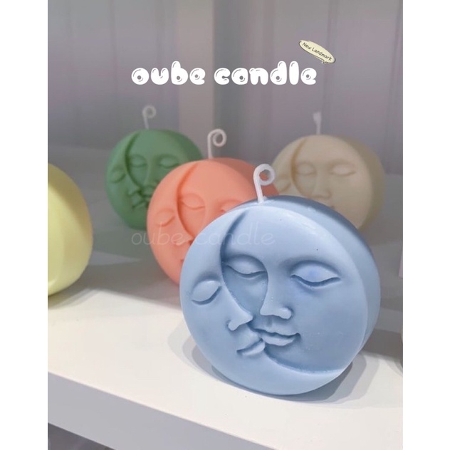 Nến Thơm Cao Cấp Mặt Trăng Ôm Mặt Trời Sun Moon Candle Quà tặng Décor Trang Trí | Oube Candle NT6