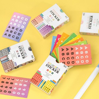 Hộp nhãn dán sticker chữ cái 48 miếng dán Tả Bí Lù Store