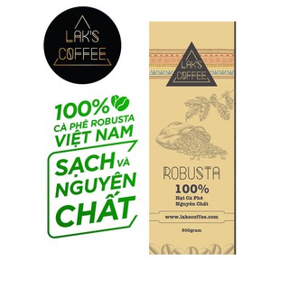 [bịch 500g]Cà phê Mộc Mạnh Mẽ (Thành phần hạt Robusta & Arabica) nguyên chất rang mộc(đã xay) - Thương hiệu Lak's Coffee