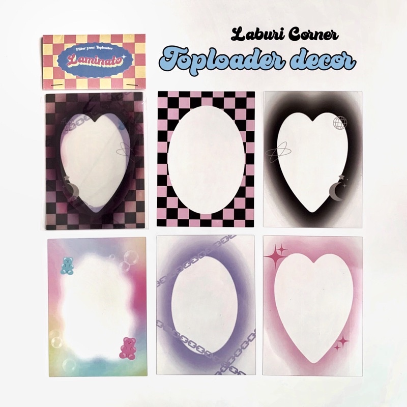 LAMINATO 💗 STICKER MÀNG CÁN TOPLOADER TOP A7/B8 SET 5 MẪU XINH XẮN