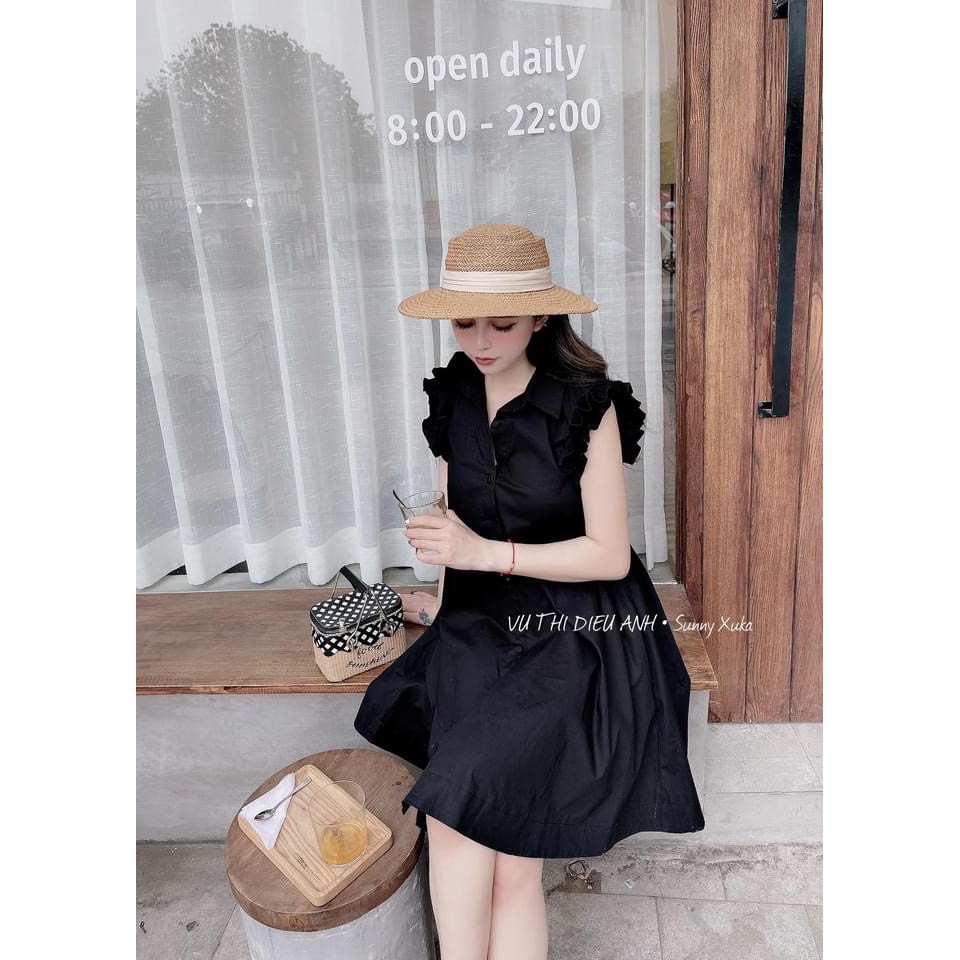Váy suông tay bèo cổ đức